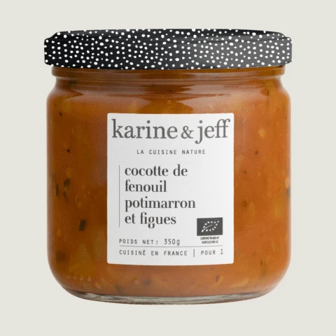 Cocotte mit Fenchel, Hokkaido-Kürbis und Feigen